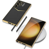 GKK Plating Soft TPU + Leather Full Coverage Phone Case without Pen, For Samsung Galaxy S24 Ultra 5G, For Samsung Galaxy S24+ 5G, For Samsung Galaxy S24 5G